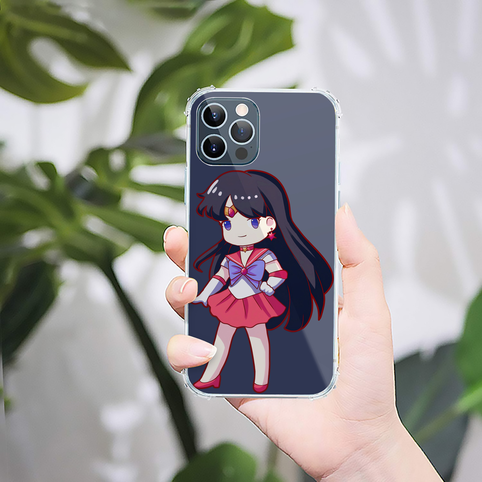 （画像用） 美少女戦士セーラームーン 火野レイ ひの レイ Sailor Moon Hino Rei （セーラーマーズ,Sailor Mars） 【iPhone 12シリーズ対応】透明スマホケース（クリアソフトケース）